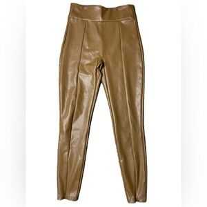 Abercrombie & Fitch Faux Vegan Leather Skinny Ultra High Rise Split leggings